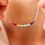 Real Gemstone Rainbow Necklace, thumbnail 1 of 10