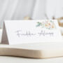 Wedding Place Cards Pastel Green And White Floral, thumbnail 1 of 4