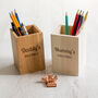 Personalised Wooden Pens And Pencils Pot, thumbnail 3 of 5