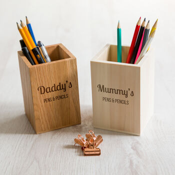 Personalised Wooden Pens And Pencils Pot, 3 of 5