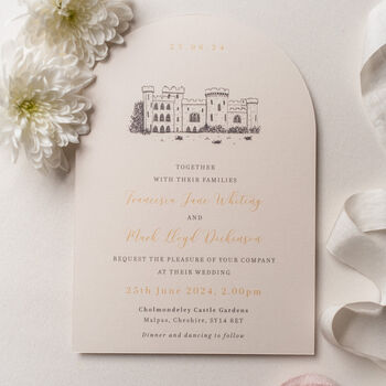 Opulent Arch Castle Invitations, 3 of 8