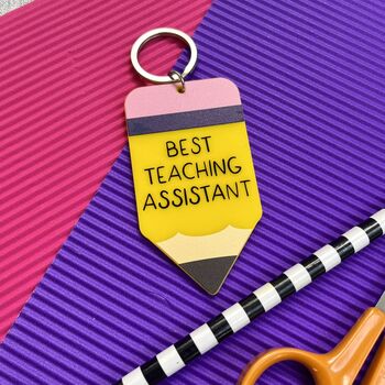 Best Teacher Gift Pencil Keyring, 4 of 4