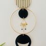 Luna Moth Inspired Black And Gold Modern Wall Art, thumbnail 3 of 6