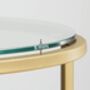 Round Side Table Tempered Glass Steel Frame, thumbnail 7 of 12
