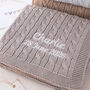 Baby Boys Hound Grey Cable Blanket, thumbnail 2 of 12
