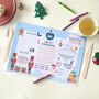 Personalised Christmas Activity Place Mat, thumbnail 3 of 7