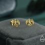 Dragon Screw Back Earrings In Sterling Silver, thumbnail 5 of 11