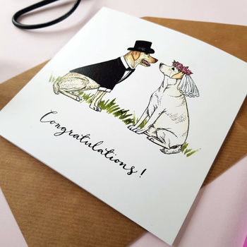 Labrador Dogs Wedding Card, 2 of 2