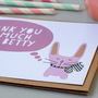 12 Personalised Bunny With A Bow Pink Thank You Cards, thumbnail 2 of 4