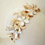 White And Gold Flower Headband, thumbnail 3 of 8