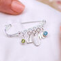Personalised Sterling Silver Bridal Lucky Charm Pin, thumbnail 2 of 6