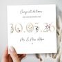 Date Mr And Mrs Wedding Card, On Your Wedding Day Floral Card, Beige, thumbnail 1 of 2