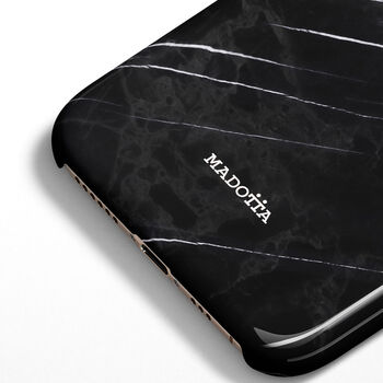 Pure Black Marble Case For iPhone, 3 of 4