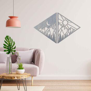 Day And Night Triangle: Wooden Wall Art Masterpiece, 8 of 12