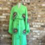 Long Organic Cotton Robe: Bright Green Eye, thumbnail 1 of 4