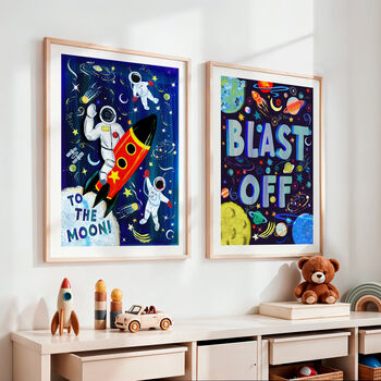 Personalised Children’s Space Prints – Set Of Two To Six, 6 of 12