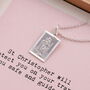 Sterling Silver Rectangle Saint Christopher Necklace, thumbnail 2 of 6