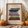 Horror Classics Book Stack Art Print, thumbnail 1 of 6