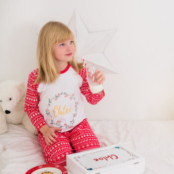 Personalised Nordic Kids Christmas Pyjamas, 5 of 12