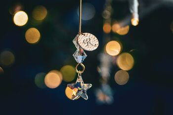 Personalised Crystal Star Christmas Tree Ornament, 3 of 6