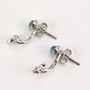 Two Way Turquoise Moon And Star Earrings, thumbnail 6 of 11