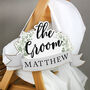 Personalised The Groom Wooden Hanging Decoration, thumbnail 2 of 5
