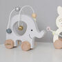 Personalised Wooden Elephant With Abacus Toy, thumbnail 1 of 2