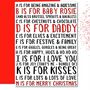 Abc 1st Christmas Daddy Personalised Card, thumbnail 1 of 5