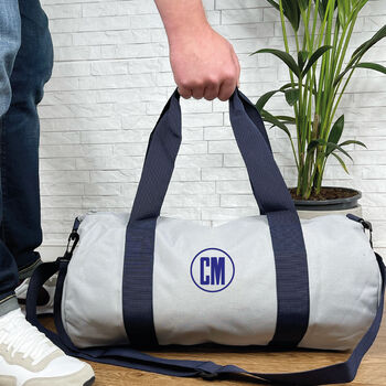 Personalised Holdall With Initials In Circle, 4 of 4