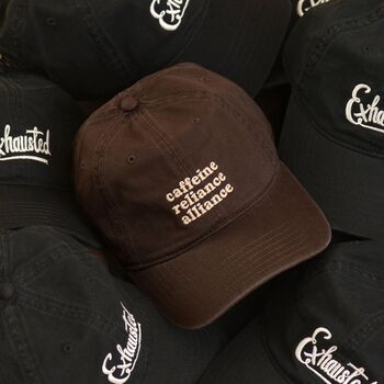 'Caffeine Reliance Alliance' Cotton Baseball Cap, 6 of 8