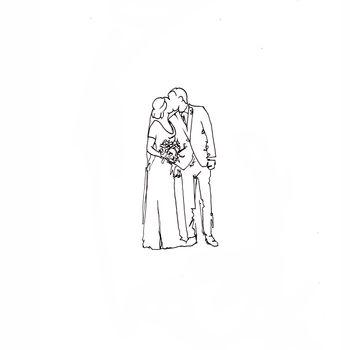 Personalised Wedding Drawing, 6 of 8