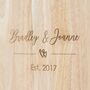 Personalised Couple’s Heart Chopping Board, thumbnail 2 of 4