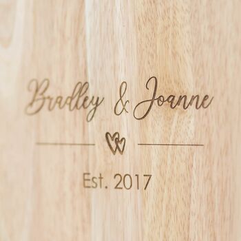 Personalised Couple’s Heart Chopping Board, 2 of 4