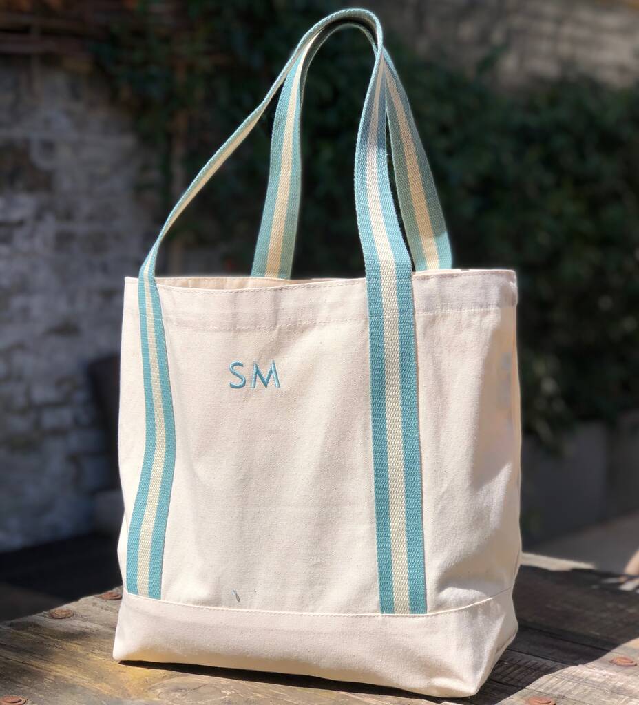 Personalised Canvas Tote Beach Bag By Big Stitch