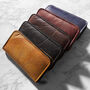 Leaf Leather Zip Over Purse, thumbnail 4 of 12