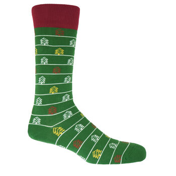 Christmas Tree Green And Jigsaw Green Men's Socks Bundle, 5 of 6