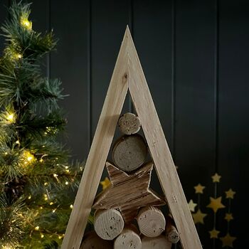 Wooden Tree Decoration With Wooden Stars, 2 of 3