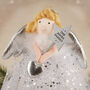 Silver Blonde Angel Christmas Tree Topper | 17cm, thumbnail 3 of 7