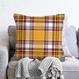 Plaid Cushion Cover With Orange, Red And Beige, thumbnail 1 of 3
