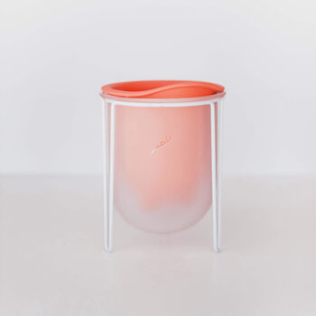 Flo, Self Watering Plant Pot In Coral + Mist, 3 of 6