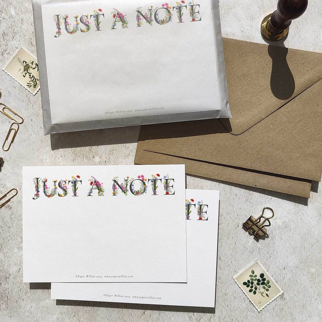 Just A Note Floral Notelets Gift Set, 1 of 7