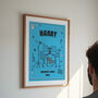 Personalised 'You Rock' Rock 'N' Roll Drummer Wall Art Print, thumbnail 2 of 5