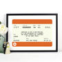 Personalised Train Ticket Wedding Print, thumbnail 2 of 2