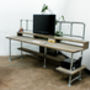 Ethan Scaffolding Board Desk With Monitor Mount Rails, thumbnail 5 of 8