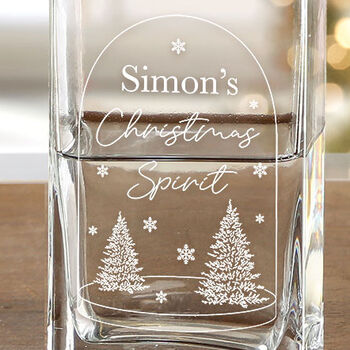 Personalised Christmas Snow Globe Decanter Gift, 3 of 5
