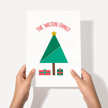 Personalised Illustrated Christmas Tree Print, 10 of 11