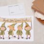 Christmas Elves Thank You A6 Postcard Pack, thumbnail 2 of 3