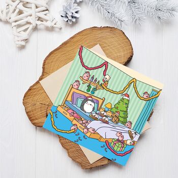 Cute Christmas Bedroom Card, 5 of 9