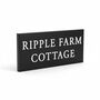 Personalised Matte Black House Sign With Raised White Lettering Lettering, thumbnail 3 of 6