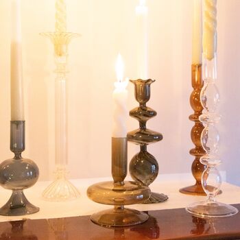 Glass Candlesticks In Assorted Colours, 8 of 9